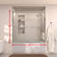 Nesso X P 56 po H Porte de baignoire coulissante encadrée et verre transparent en chrome-105967855