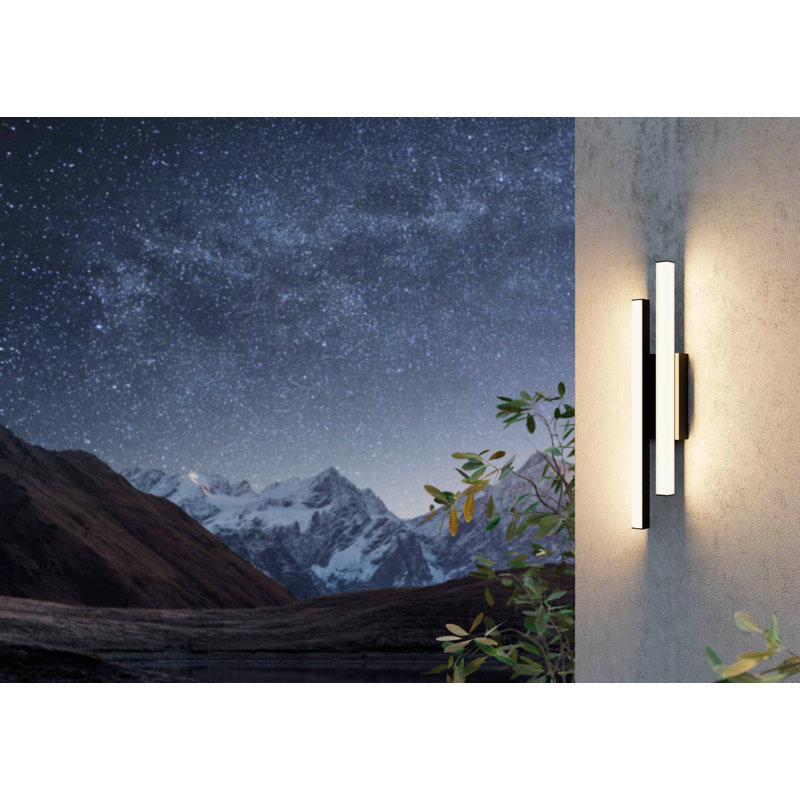 Starine Black 2 - Bulb Integrated LED Outdoor Wall Lantern