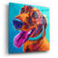 «Dachshund - Turquoise» par Dawg Painter-1813770477