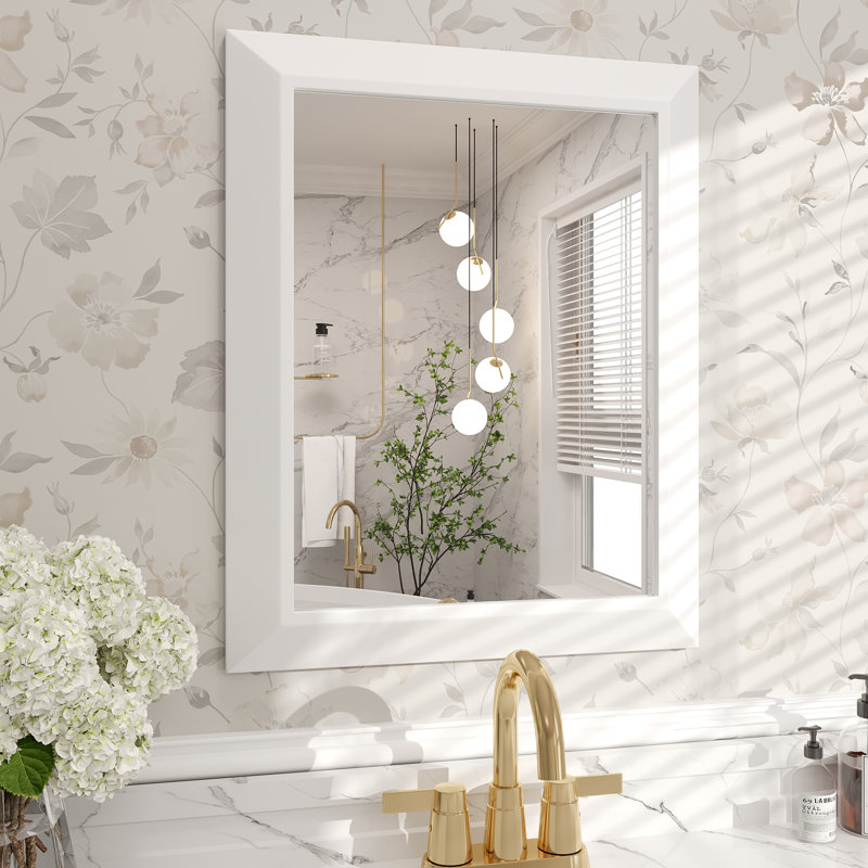 Miroir de meuble-lavabo mural Molly, 20 po x 16 po, Blanc