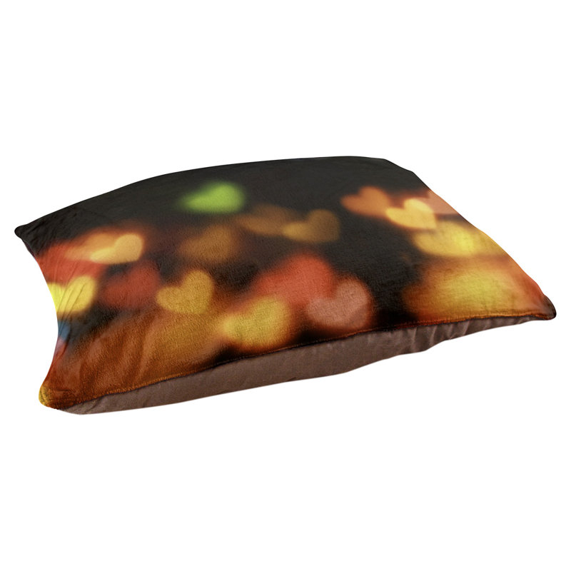 Coussin de conception de lumières cardiaques Burrill, L 19,5 po x l 29,5 po, Marron foncé