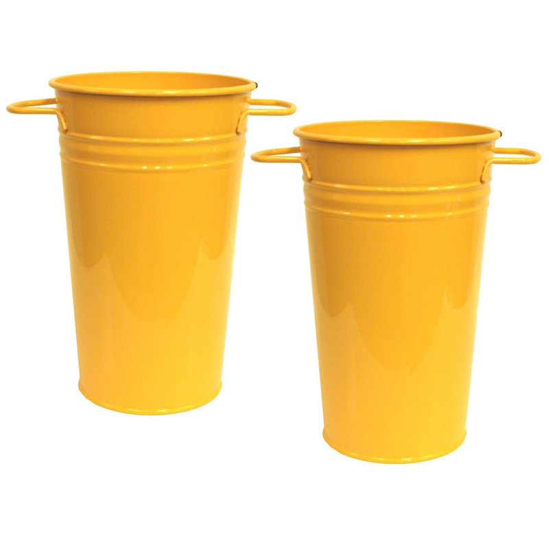 Pot de fleurs en acier galvanisé, Safran, H 12 po x l 7 po x P 7 po