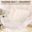 Chaise hamac simple avec 2 coussins, balançoire hamac, hamac en macramé avec tige en métal à haute résistance, intérieur et extérieur-118619306