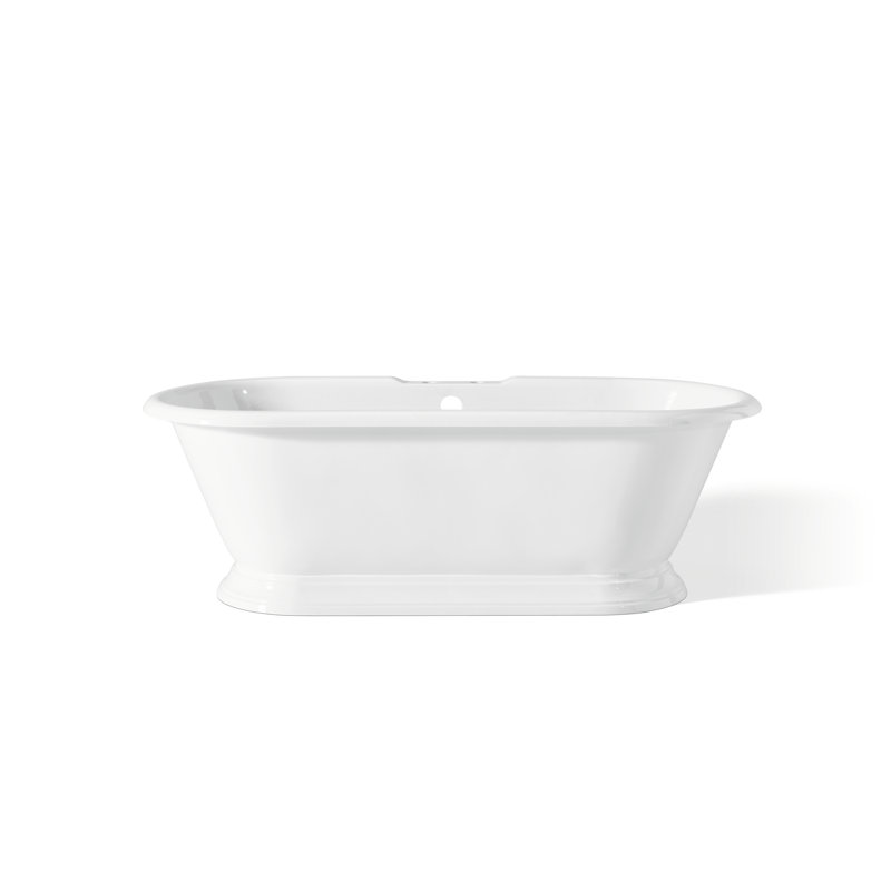 Jaijuan 70.13'' x 31.5'' Soaking Cast Iron Bathtub, White Interior with White Exterior
