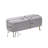 Practical Entryway Storage Seat In Grey Faux Fur With Gold Living Room Bench-1039854774