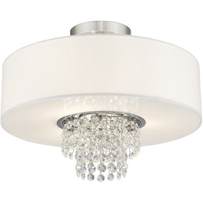 Paralimni Fabric Semi Flush Mount