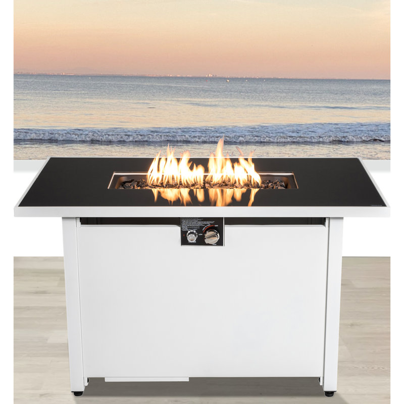 Foyer moderne en acier inoxydable, 50000, rouille et chaleur, blanc avec porte et couvercle