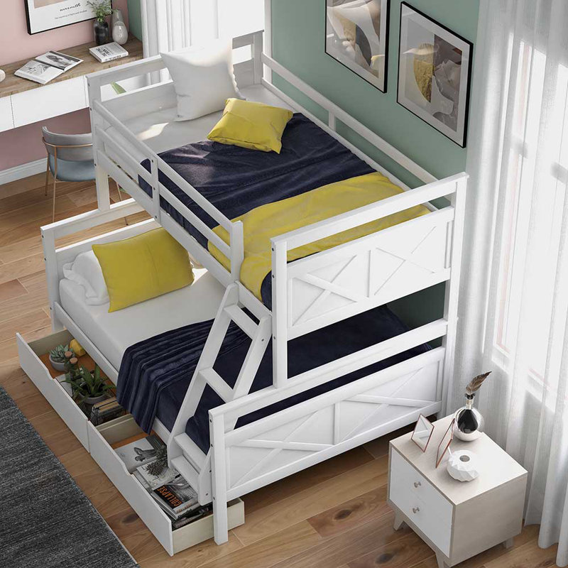 Fricks Kids Full Over Full Bunk Bed, White