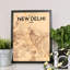New Delhi City Map - No Frame Print-736573256