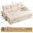 Modern 84''  Convertible Sectional Sofa Bed with Hidden Storage and USB