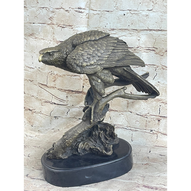 Figurine Barye American Eagle sur une branche d'arbre