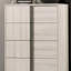 Commode de style contemporain 1pc avec poignées verticales chromées et tiroirs en queue d'aronde