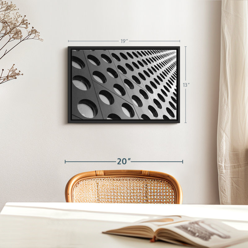 Circle Building Windows Canvas Print, 13" H x 19" W