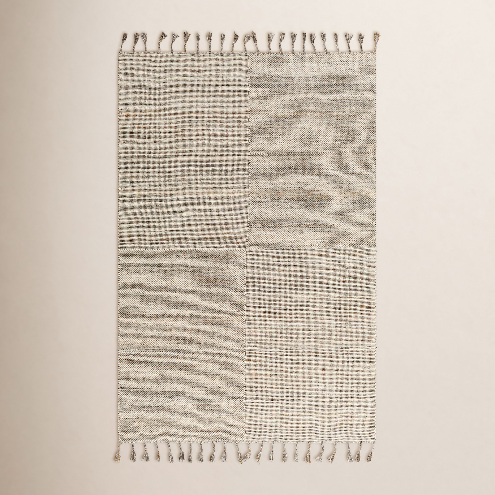 Hand-Woven Rug, Beige, Rectangle 5' x 7'6"