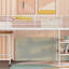 Lit mezzanine simple en métal avec bureau et tablettes, conception peu encombrante pour le bureau et le rangement, blanc-188080350