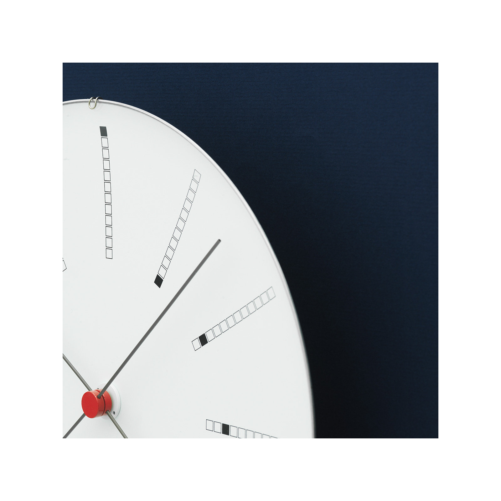 Bankers Metal Wall Clock, White/Black/Red, Extra Small