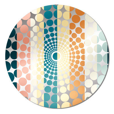 Retro Revival Striped Pattern - Concentric Circles Decorative Mirror