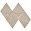 Regis 8x12 Polished Marble and Brass Inlay Mosaic Tile