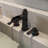 2-handle Bathroom Faucet with Drain Assembly