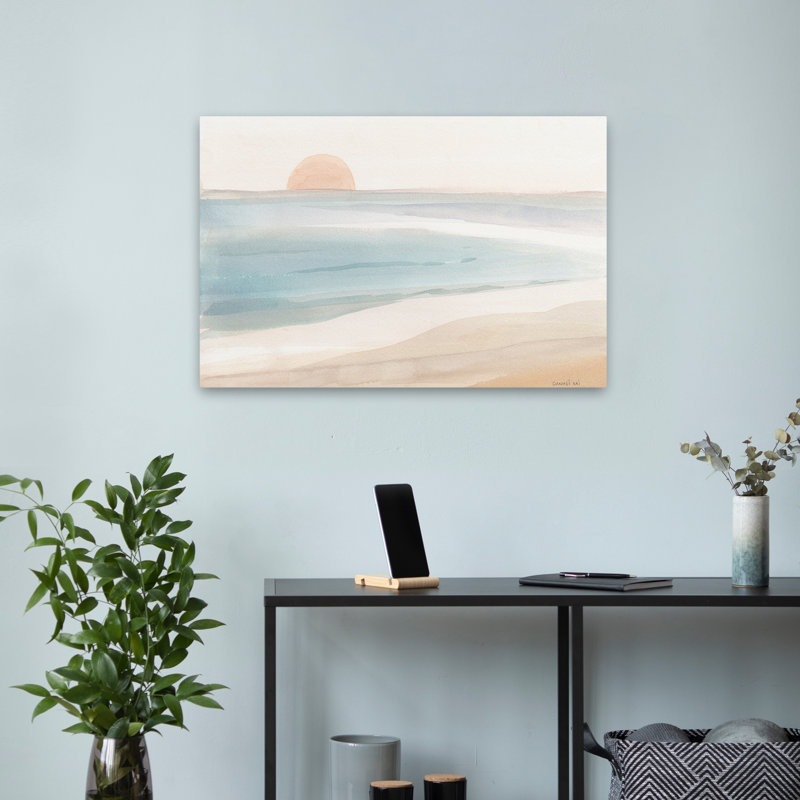 Plage - mer pastel, H 16 po x l 24 po