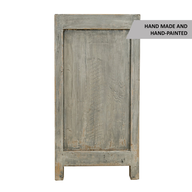 72 in. W Solid Wood Sideboard, Gray Wash