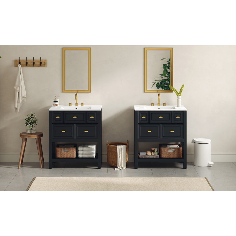 Luxurious Functional Vanity Solid Wood Modern Charm For Bathroom
