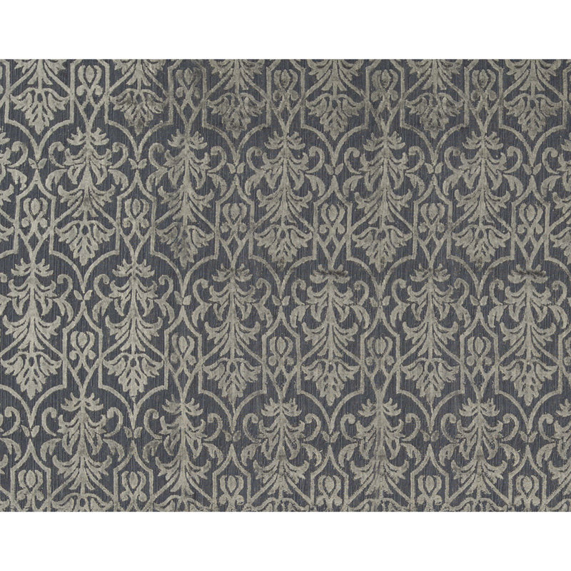 Damask Area Rug in Dark Blue
