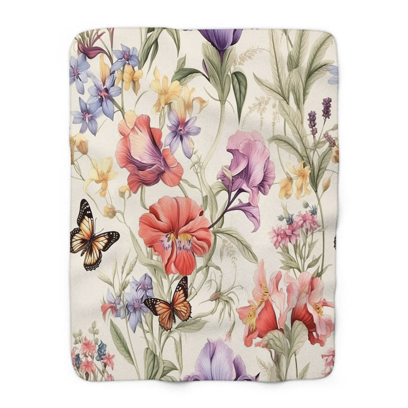 Couverture Soft Petal Butterfly Haven, Grand lit