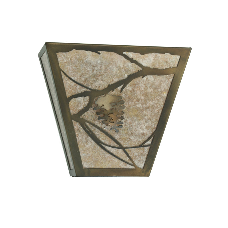 2 - Light Flush Mounted Sconce, Antique Copper