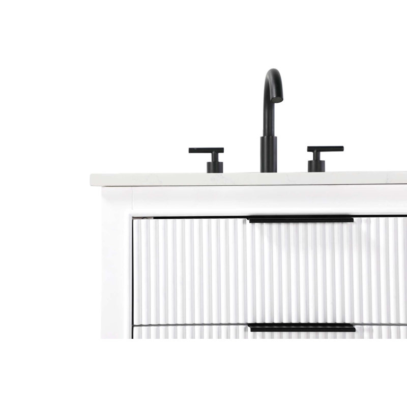 Meuble-lavabo simple 24 po blanc, Blanc, 24"