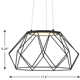 Roibin Single Light Metal Dimmable LED Geometric Chandelier