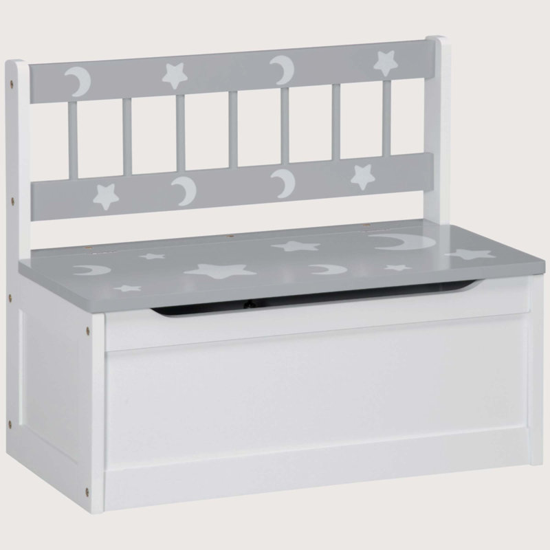 Toy Box, Storage Bench With Large 27 L Interior, Bench Seat With Storage