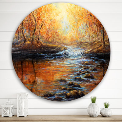 " Morning Light in the Autumn Forest " Mixed Media Painting