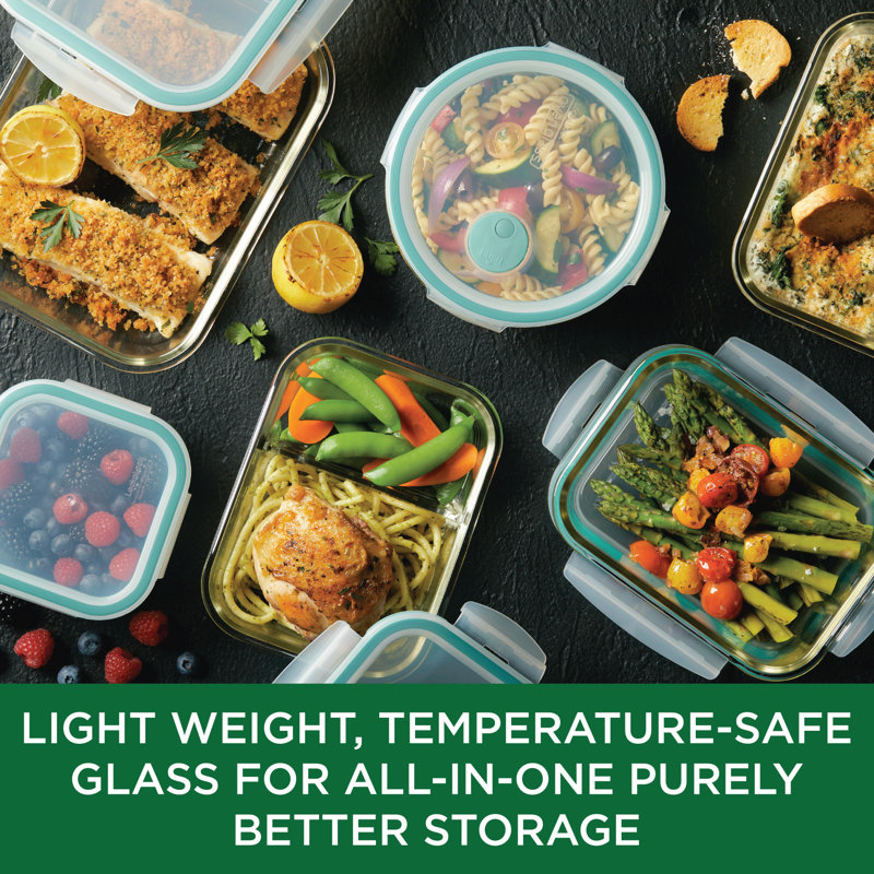 Clear Square Glass Food Storage Jar, 17-oz, BPA-free