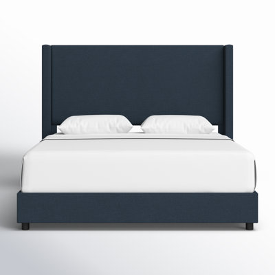Hanson Linen Upholstered Wingback Bed