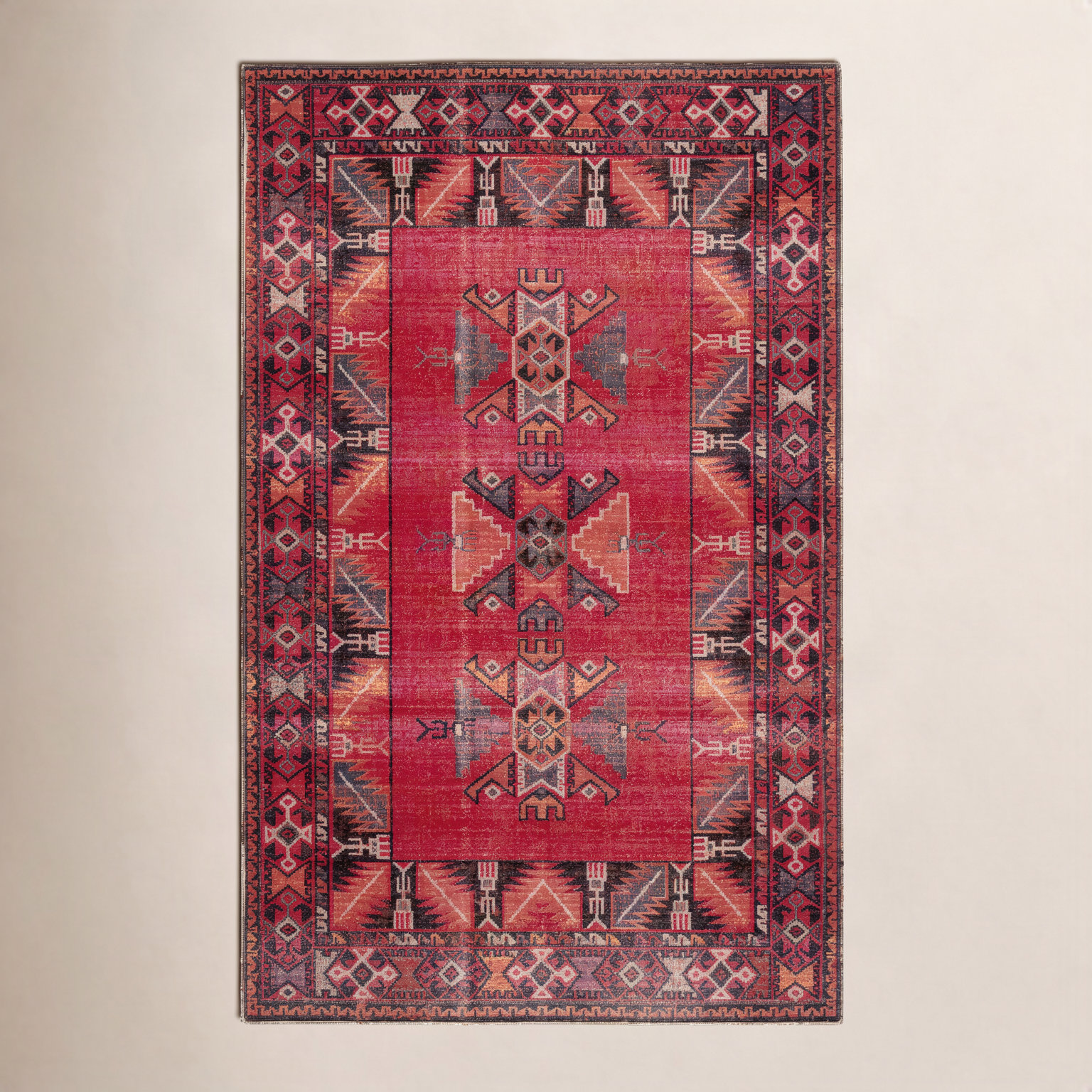 Halstead Multi Moroccan Outdoor Rug, Rectangle 4' x 6'