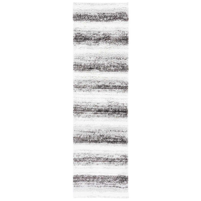 Omaury Performance Striped Rug, Runner 2'3" x 8'