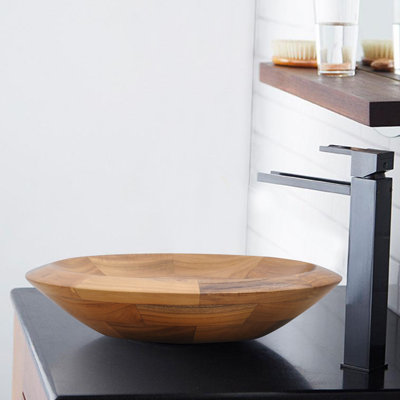 Barclay Lutari 15.75'' Wood Circular Bathroom Sink