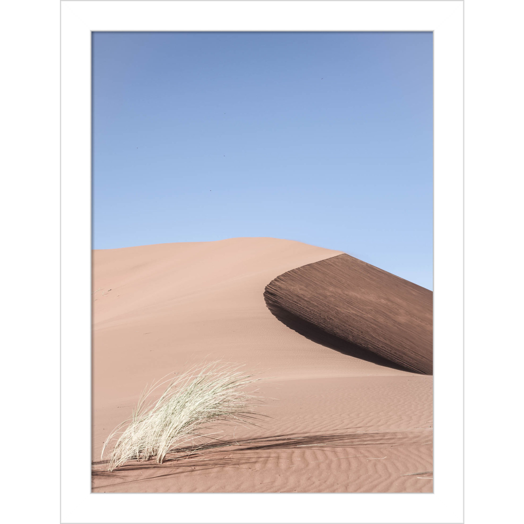 Namib Dune Two by Shot by Clint Wood Framed Wall Art Print, 13" H x 10" W, White