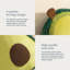 Coussin décoratif en forme d'avocat, coussin en peluche fantaisiste-1609509391