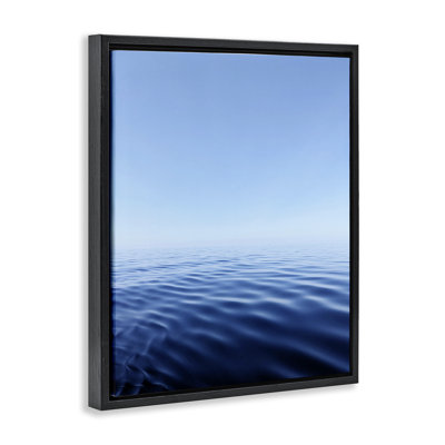 Cadre flottant Cool Blue Ocean Ripples, design par Kali Wilson