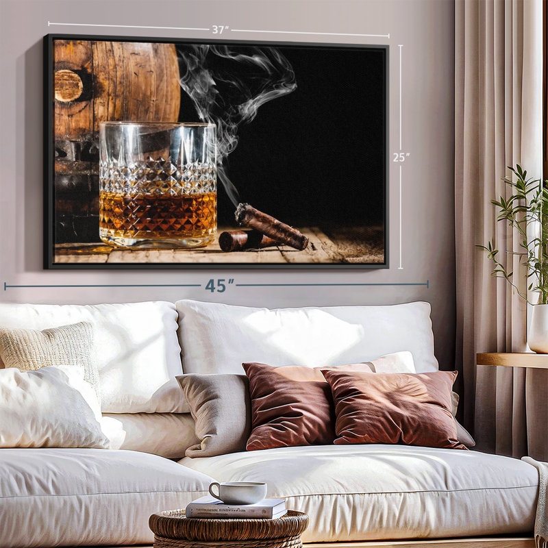 Nourriture et boisson «Bourbon Barrel And Cigar», H 37 po x l 25 po