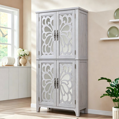 Armoire d'appoint 67 portes 4 portes avec tablettes réglables