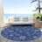 Machine Washable Indoor/Outdoor Christmas Snowflake Xhevrie Navy Rug-202999559