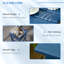 Table d'appoint carrée 15 po, table de bout d'extérieur bleue pour piscine, porche, balcon