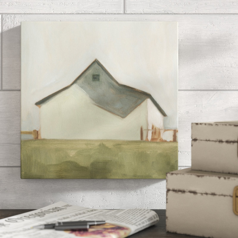 " Serene Barn V " Painting Print, 12" H x 12" W x 1.5" D