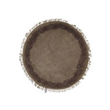 Indo Wool Floral Area Rug in Brown