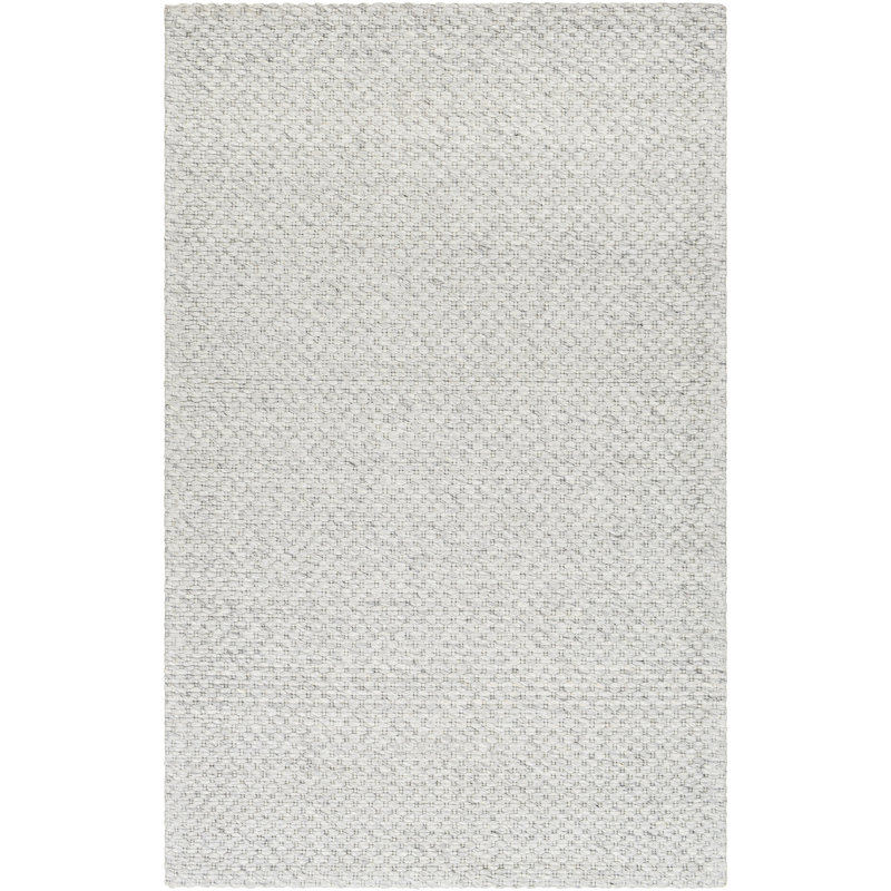 Rectangle Dishant Polyester/Wool Area Rug in Gray, Rectangle 9' x 12'