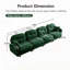 Canapé modulaire en chenille 4 places avec 2 coussins-116784243