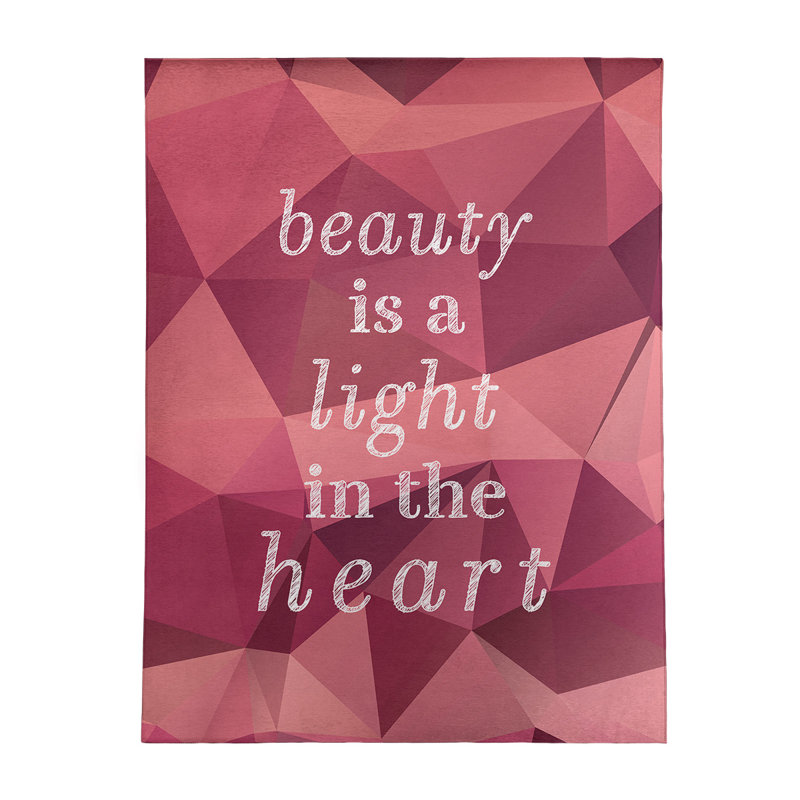 Tapis de beauté en polyester à citation de faux gemme, Rectangle 9 pi x 12 pi